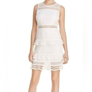 Aqua lace cocktail summer mini dress NWT S